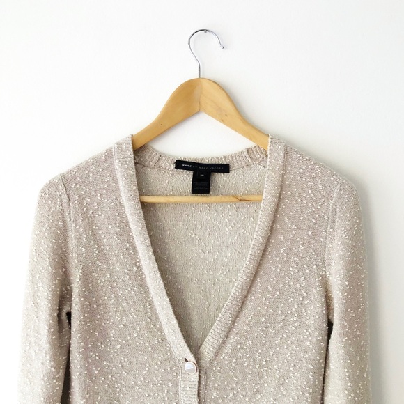 Marc By Marc Jacobs Textured Beige Cardigan - Picture 7 of 8